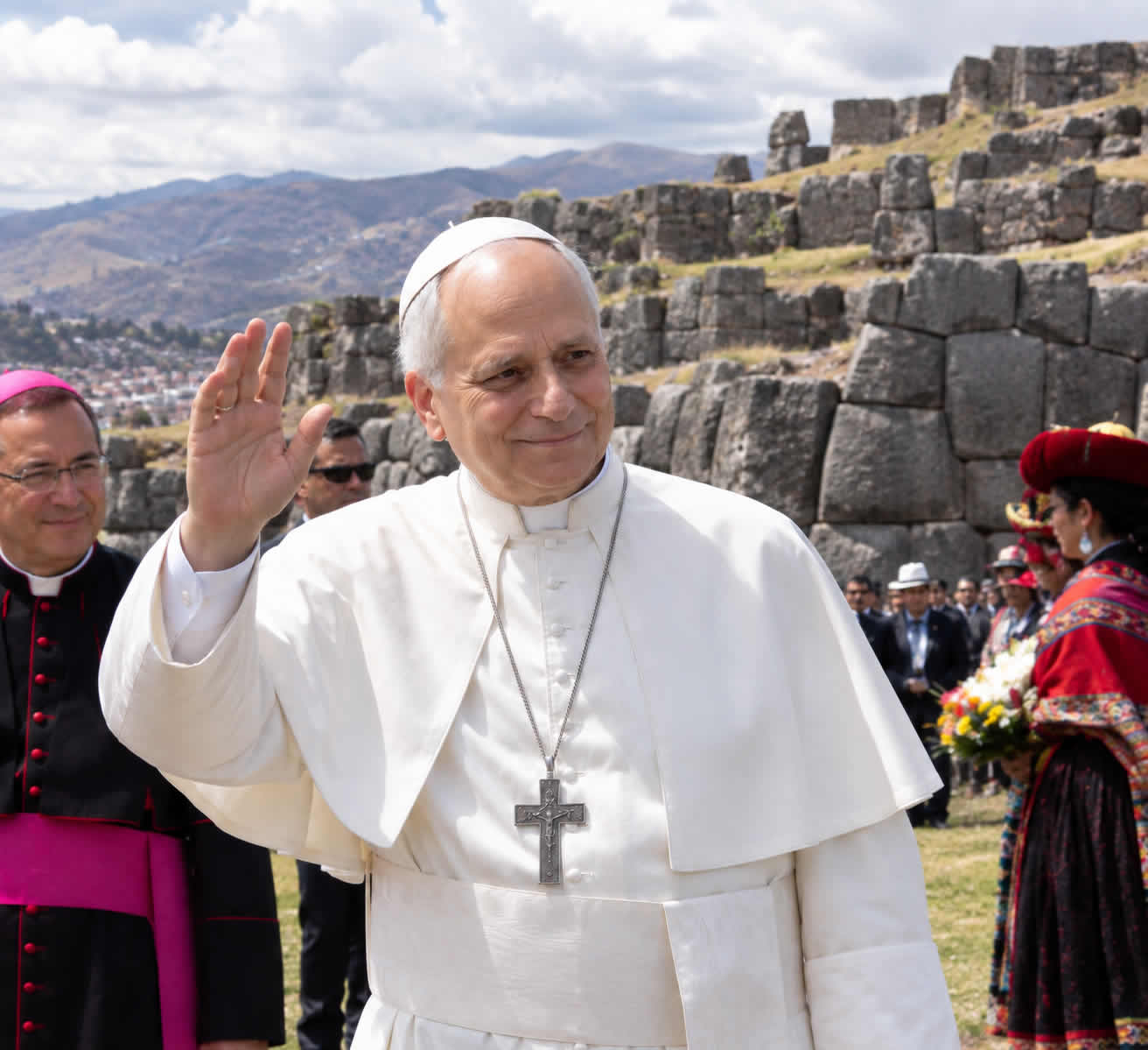 papa leon en sacsayhuaman